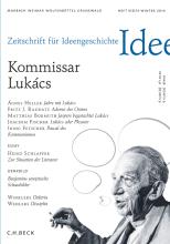 Zeitschrift für Ideengeschichte Heft VIII/4 Winter 2014