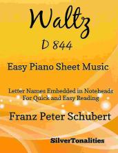 Waltz D 844 Easy Piano Sheet Music