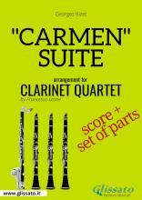 "Carmen" Suite for Clarinet Quartet score & parts